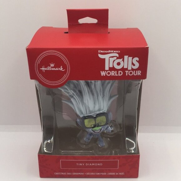 2020 Hallmark Dream Works Trolls World Tour Tiny Diamond Christmas Tree Ornament - Picture 8 of 9